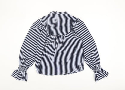 Warehouse Women's Striped Balloon Sleeve Blouse, Size 8