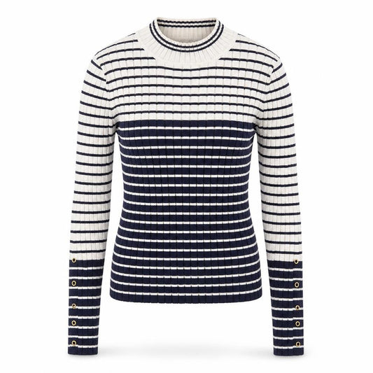 Oasis Women's Multicoloured Crew Neck Striped Jumper, S