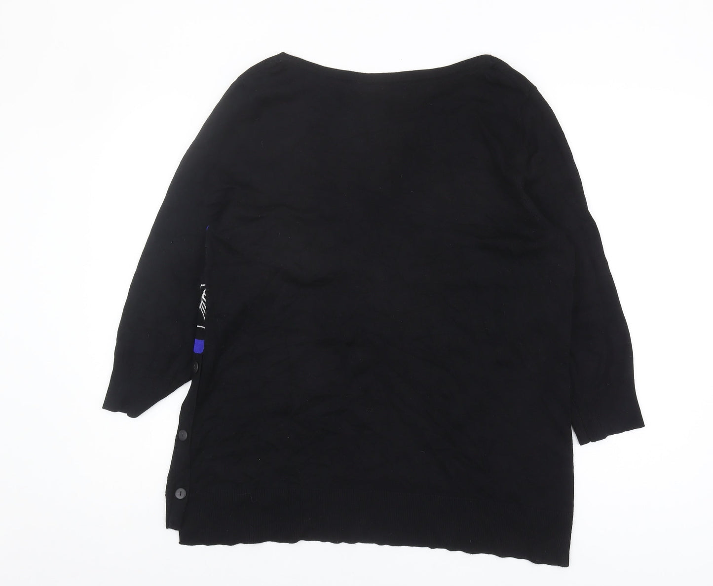Principles Women’s Black Geometric Pullover Jumper Size 16