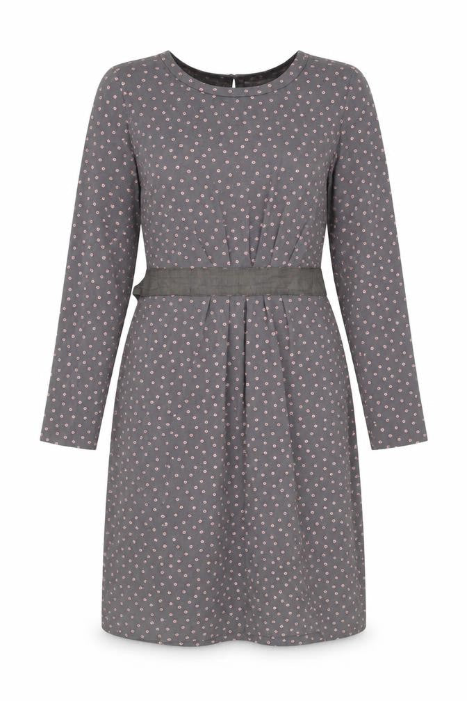 Joules Women's Grey Polka Dot Shift Dress Size 16