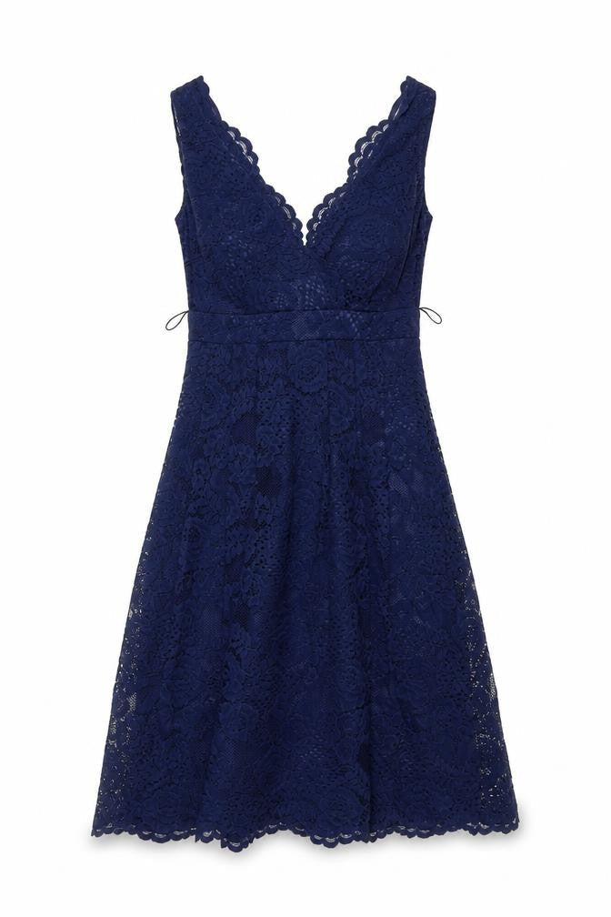 BHS Women's Blue Sleeveless Wedding Dress Size 8
