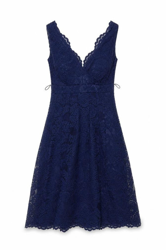 BHS Women's Blue Sleeveless Wedding Dress Size 8