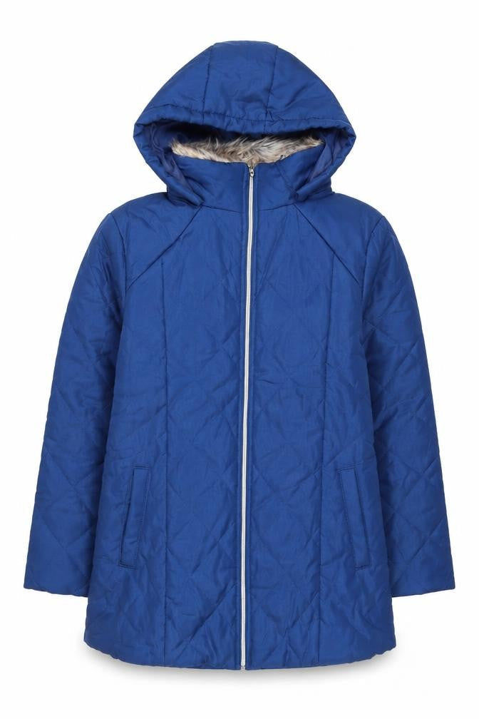 Anne de Lançay Women's Blue Quilted Hooded Jacket M