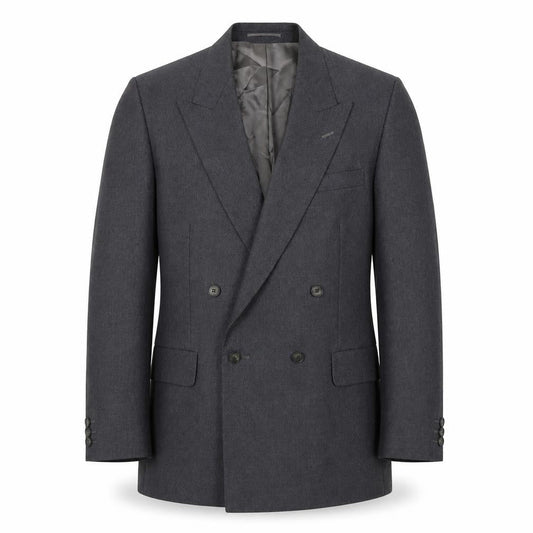 Magee Men's Grey Double-Breasted Wool Blazer Size 40R
