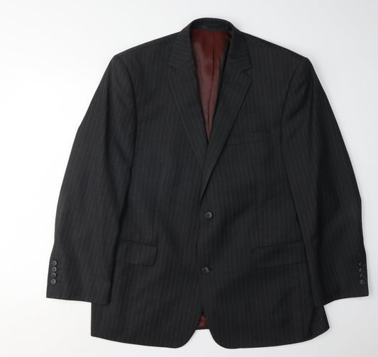 Charlton Gray Men's Black Striped Blazer Size 44S