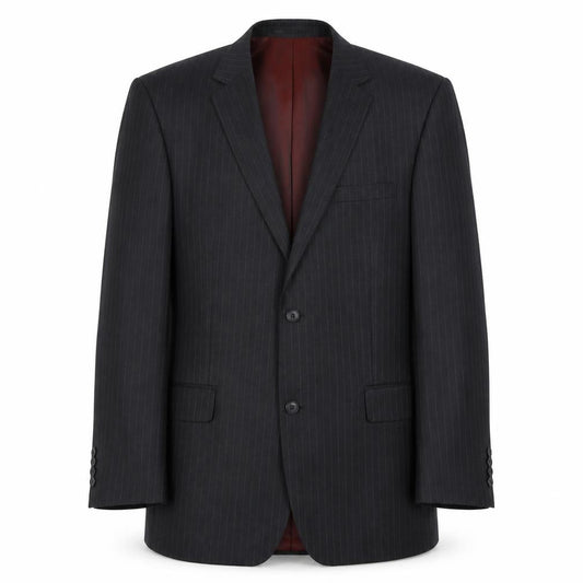 Charlton Gray Men's Black Striped Blazer Size 44S