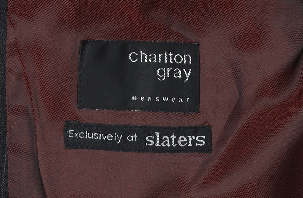 Charlton Gray Men's Black Striped Blazer Size 44S