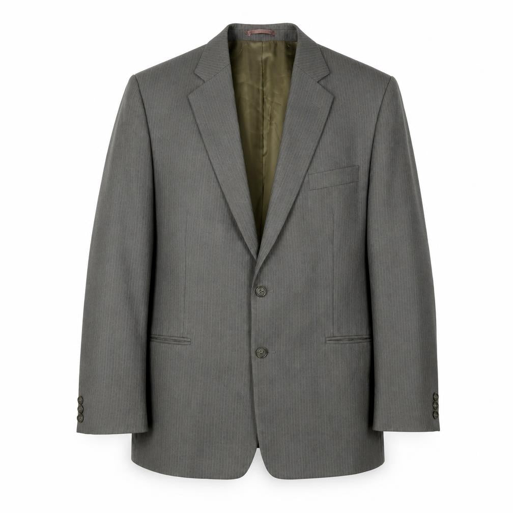 Charlton Gray Mens Grey Blazer 44S Striped Formal Jacket