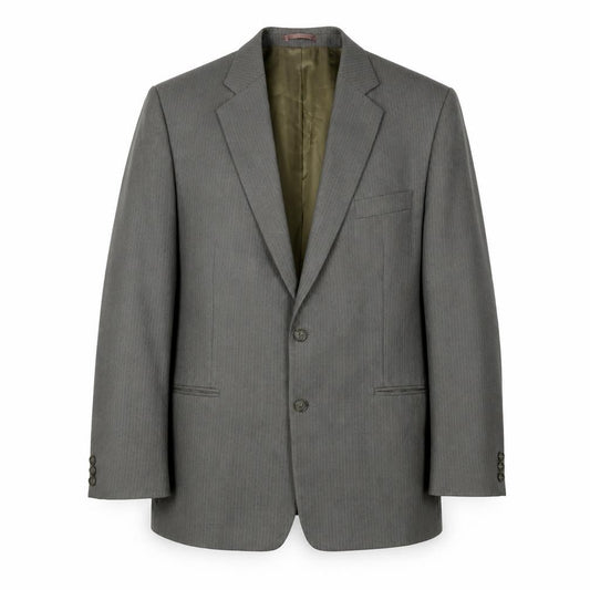 Charlton Gray Mens Grey Blazer 44S Striped Formal Jacket