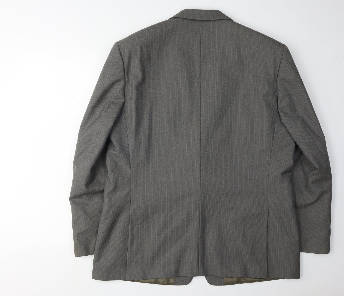 Charlton Gray Mens Grey Blazer 44S Striped Formal Jacket