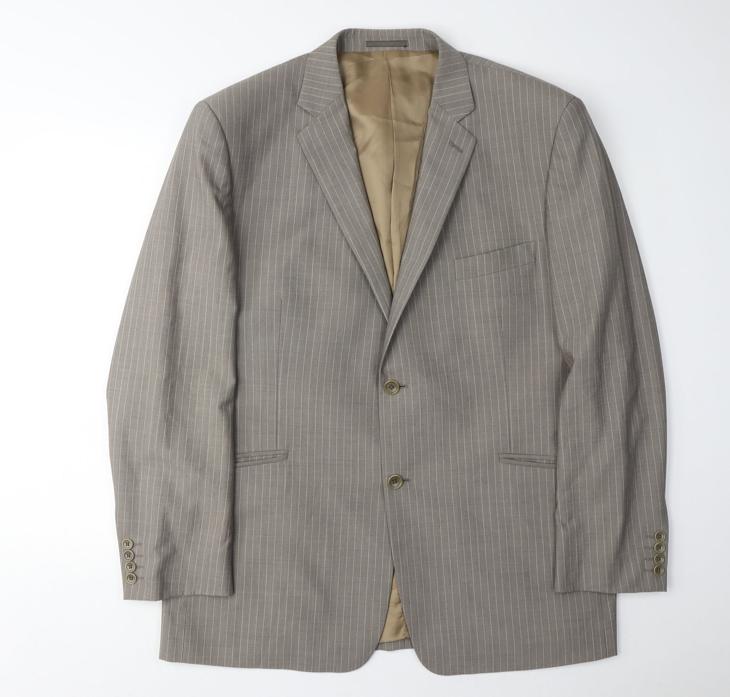 Charlton Gray Men's Grey Striped Blazer 46S Jacket
