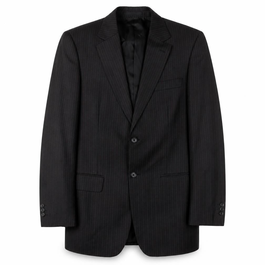 Brook Taverner Black Wool Men's Suit Jacket Size 38 Regular