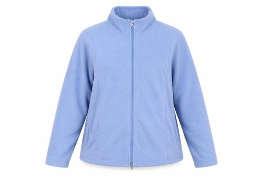 Front view of Anne De Lancay Women's Blue Fleece Jacket L