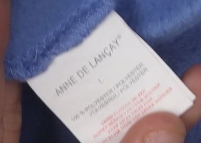 Anne De Lancay Women's Blue Fleece Jacket L
