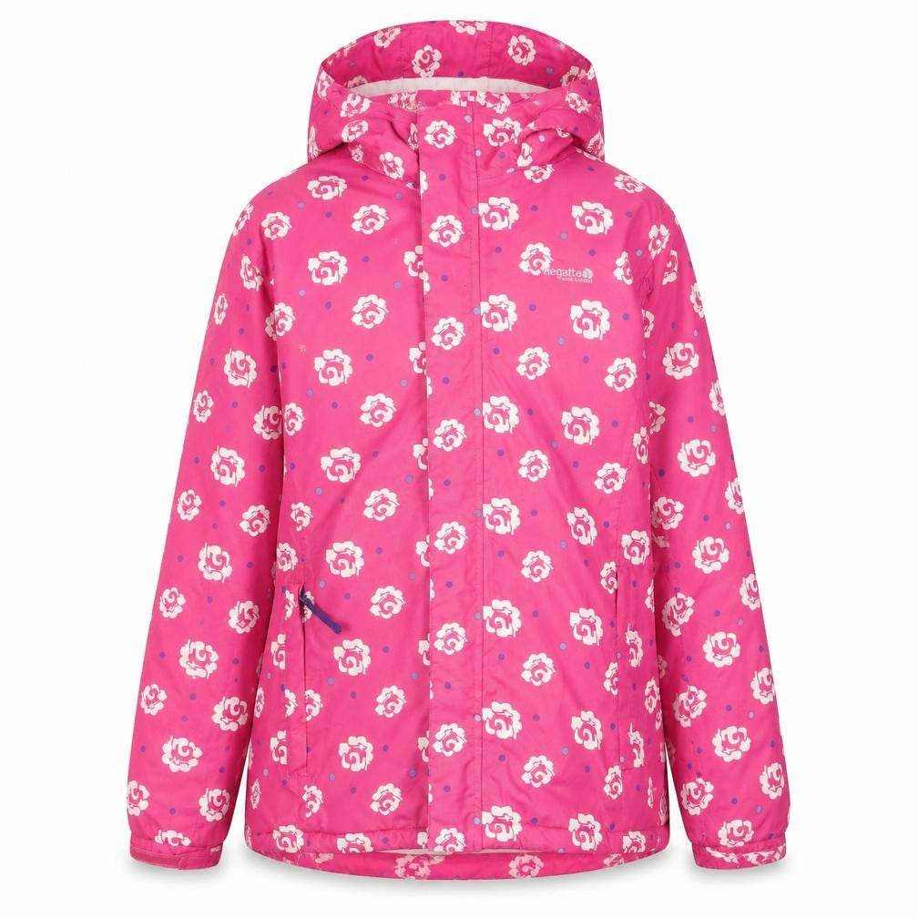 Regatta Girls' Pink Floral Rain Coat, Size 14