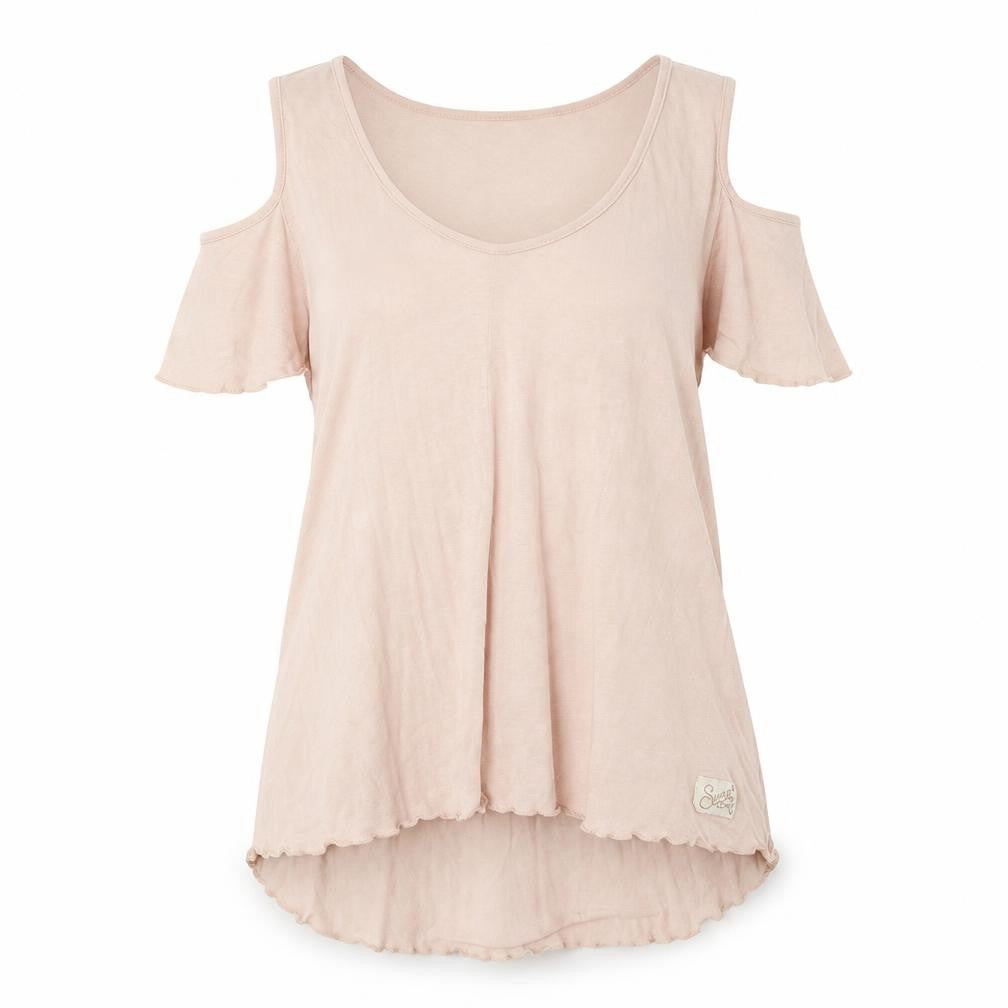 Superdry Women's Pink Cold Shoulder Top XS