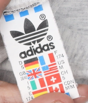 Adidas Womens Grey High Neck Basic Top Size 8