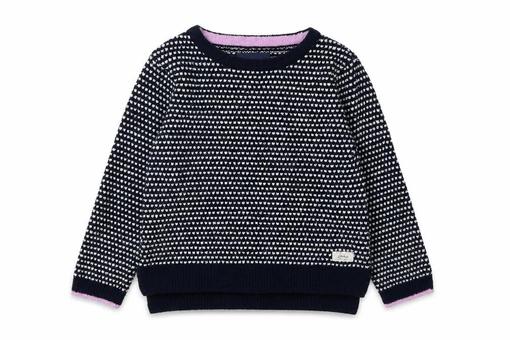 Joules Girls Blue Pullover Geometric Jumper 6 Years