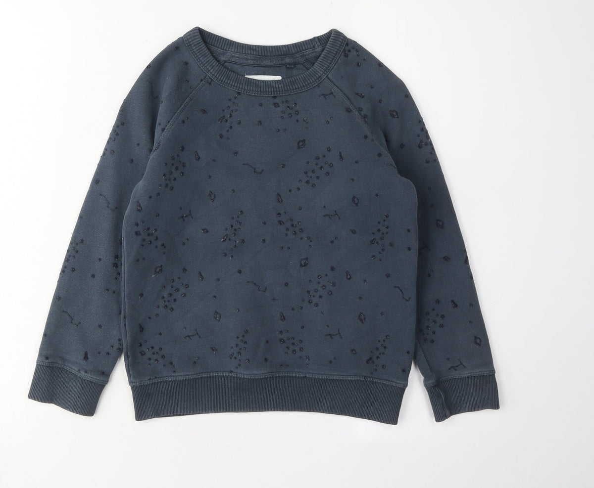 Fat Face Girls Blue Pullover Sweatshirt 6-7 Years