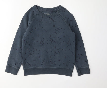 Additional front view of FatFace girls’ blue pullover sweatshirt 6-7 years