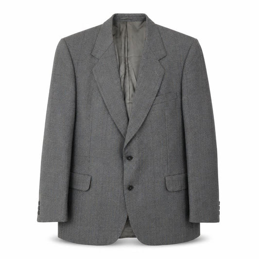Magee Men's Grey 42R Blazer: Classic Wool Striped Elegance