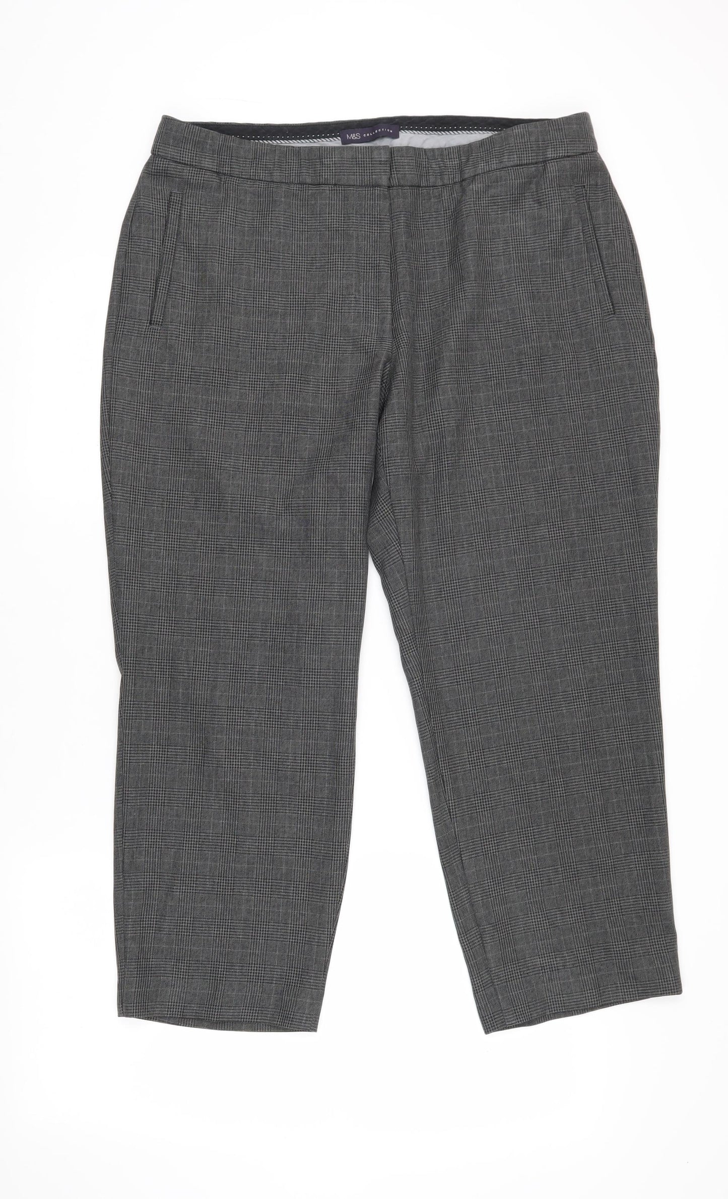 Marks and Spencer Grey Check Women's Trousers