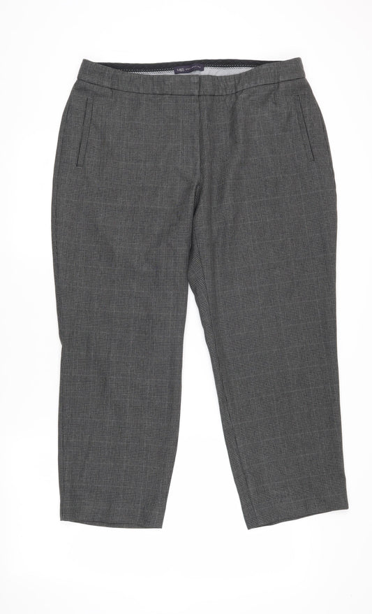 Marks and Spencer Grey Check Women's Trousers