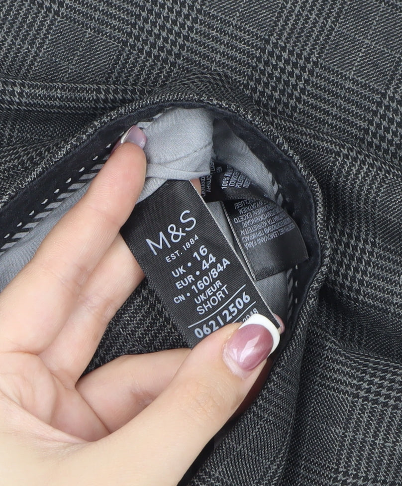 Marks and Spencer Grey Check Women's Trousers