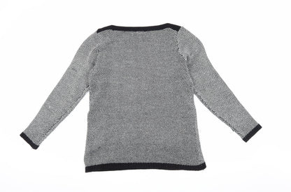 M&Co Women's Multicoloured Knit Pullover Jumper, Size 12