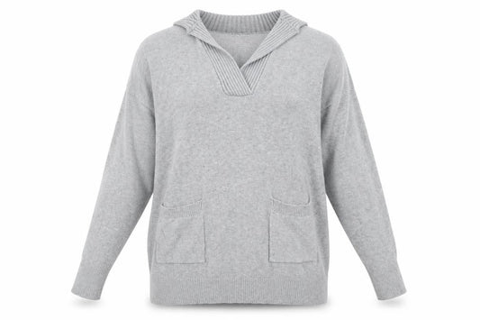 Threadbare Women's Grey Acrylic Knit Pullover Jumper, Size 6