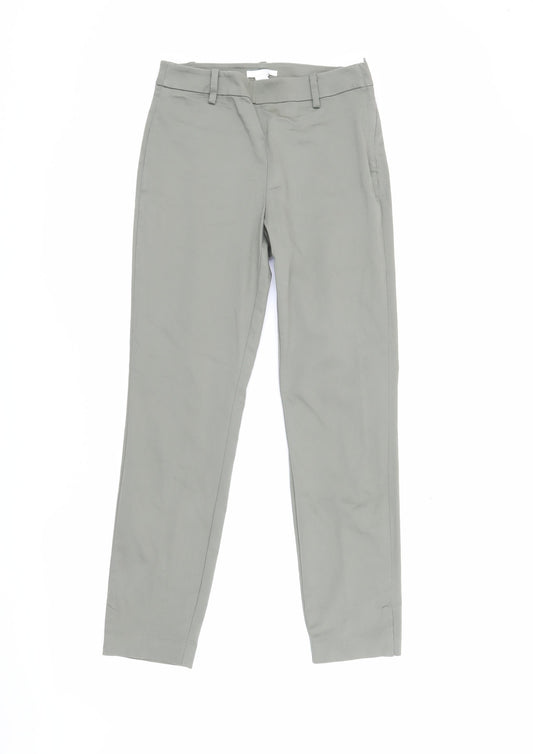 H&M Women Green Chino Trousers Size 8