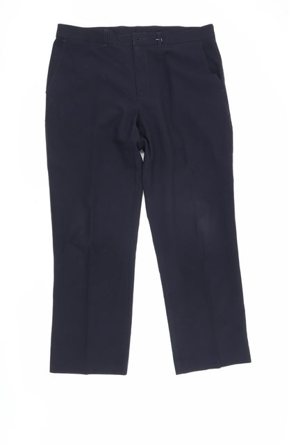 Marks & Spencer Men's Blue Dress Pants, Size L, Regular Fit