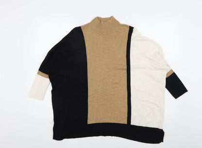 River Island Women's Jumper Beige Black Ivory Size 10