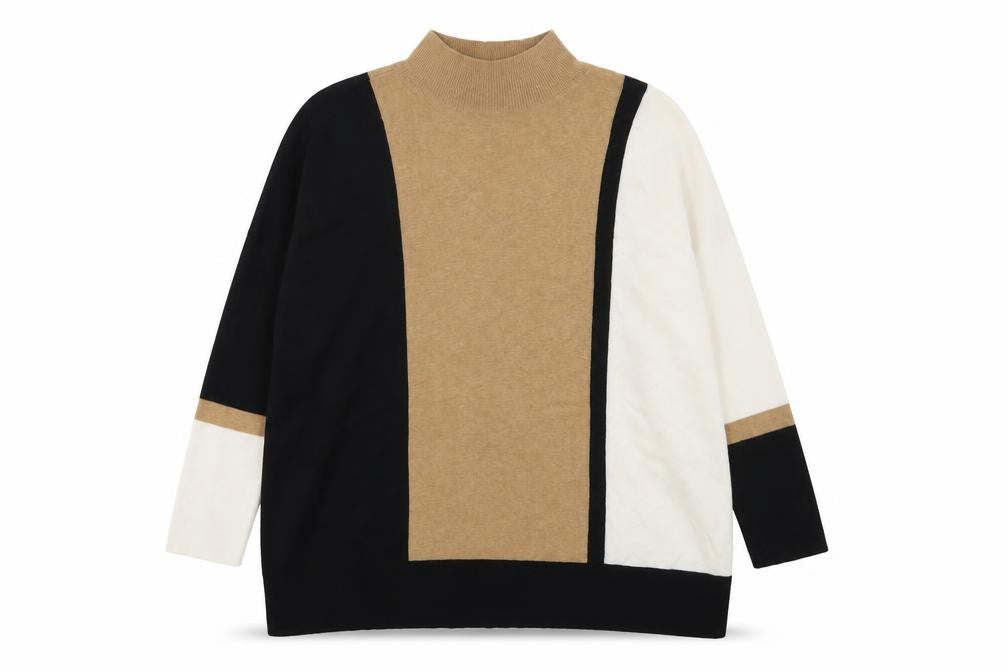 River Island Women's Jumper Beige Black Ivory Size 10