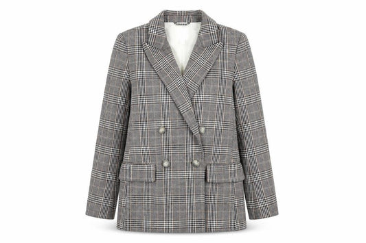 H&M Women's Multicoloured Plaid Blazer, Size 6