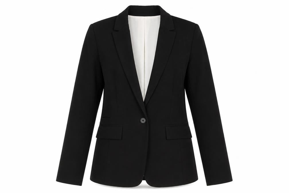 Pull & Bear Women's Black Blazer Size 10 - Business Casual