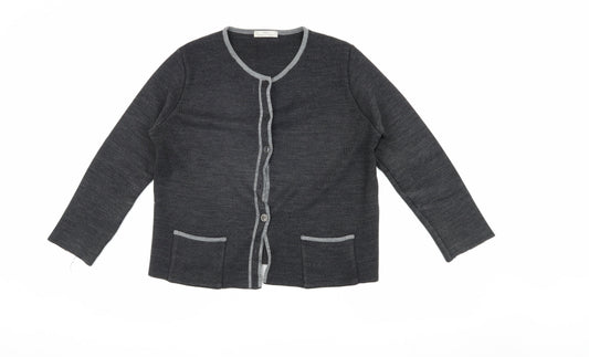 Marks & Spencer Women's Grey Wool Cardigan Size 28