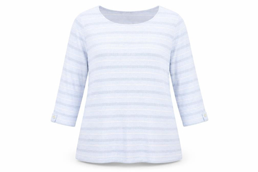 Bonmarché Women's Blue Striped Pullover Jumper, Size 18