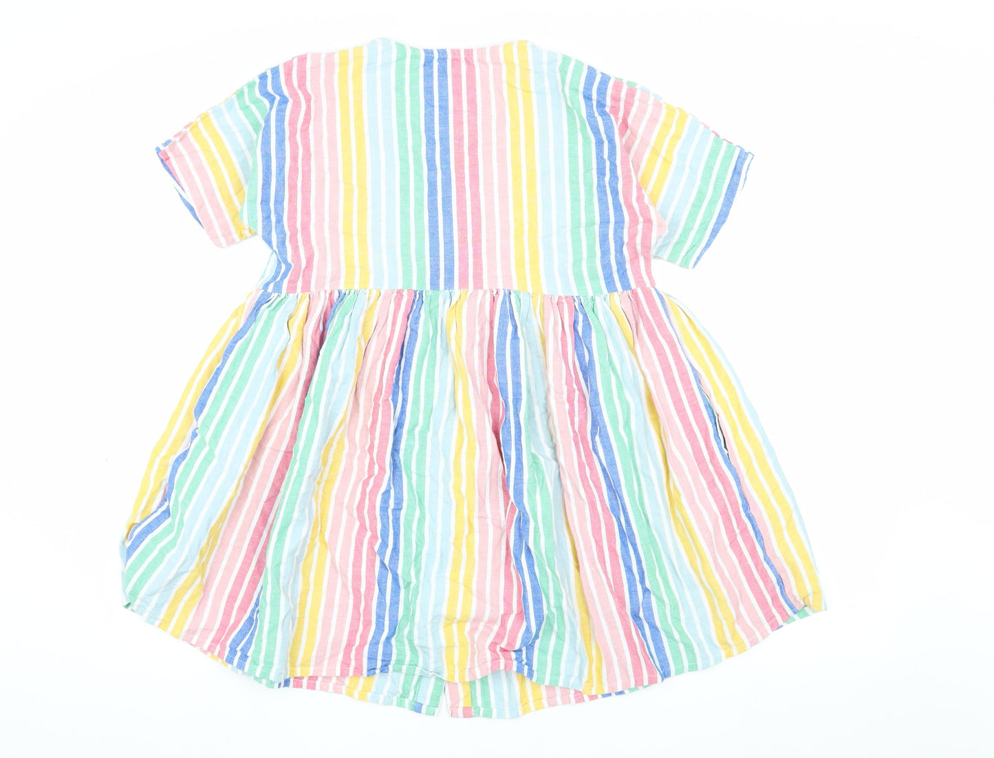 Next Girls Multicoloured Striped Shirt Dress 10 Years