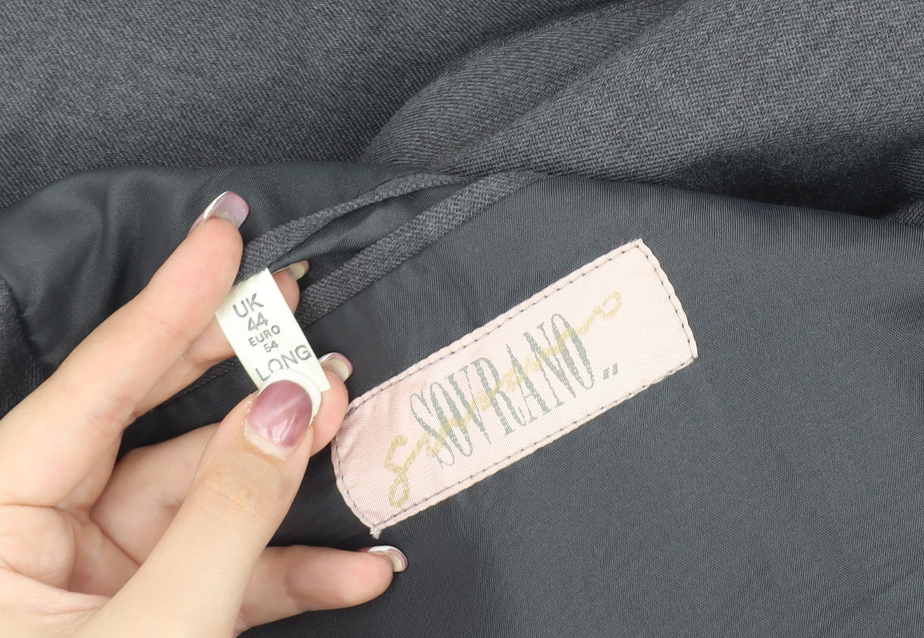 Sovrano Men's Grey Blazer, 44 Long, Formal, Excellent