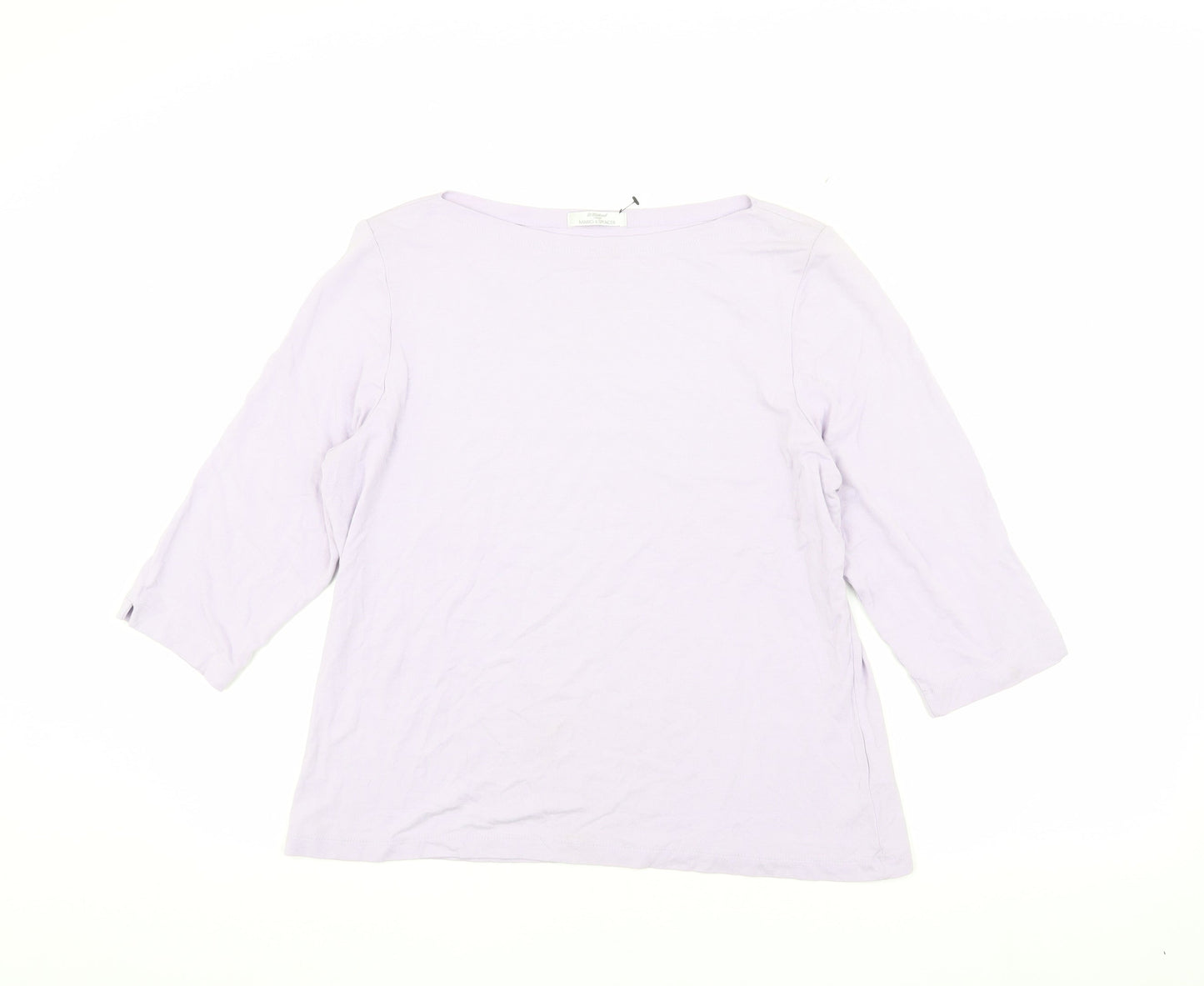 Marks and Spencer Women's Purple 3/4 Sleeve T-Shirt