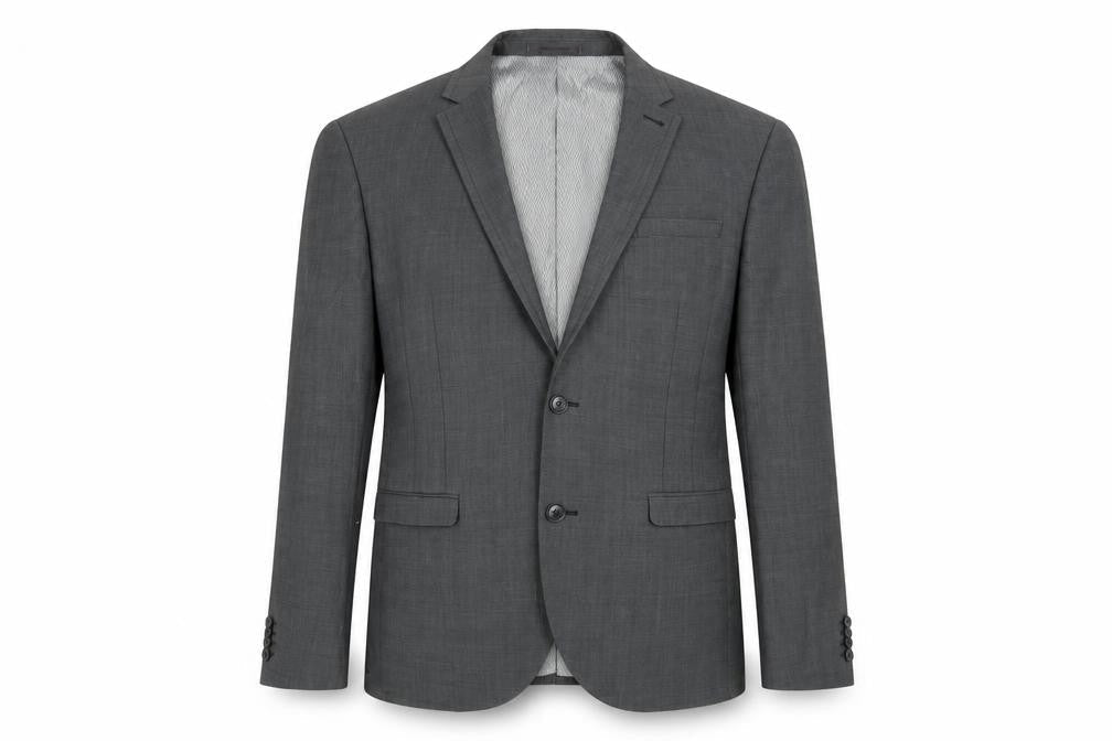 Next Men's Grey Two-Button Blazer 40R