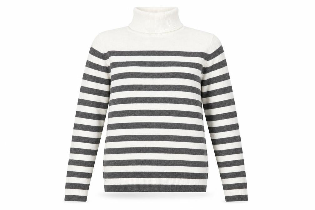Marks & Spencer Women's Striped Roll Neck Jumper XS
