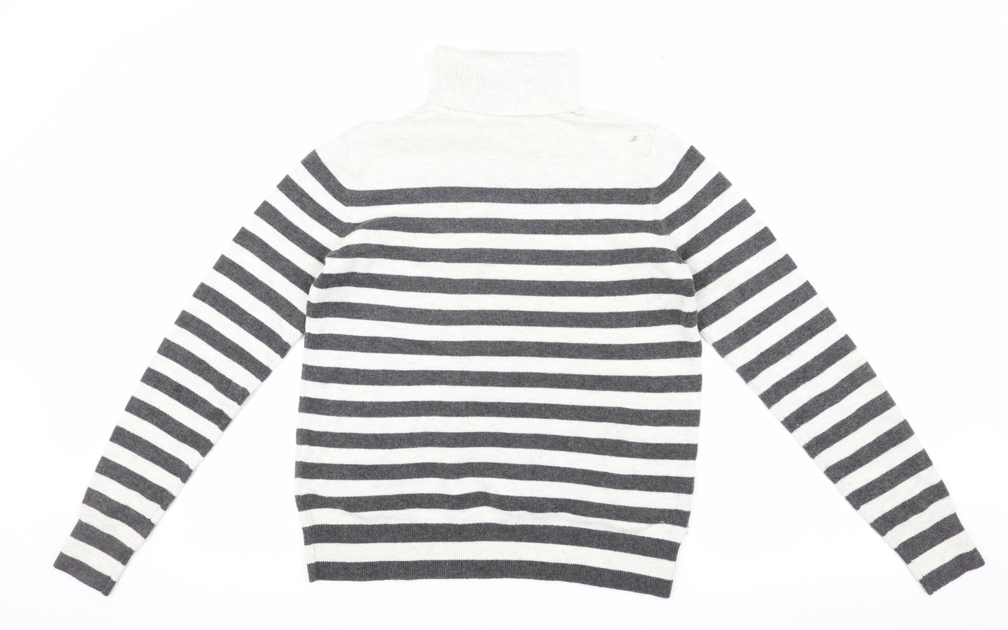 Marks and Spencer Women's Striped Roll Neck Jumper XS