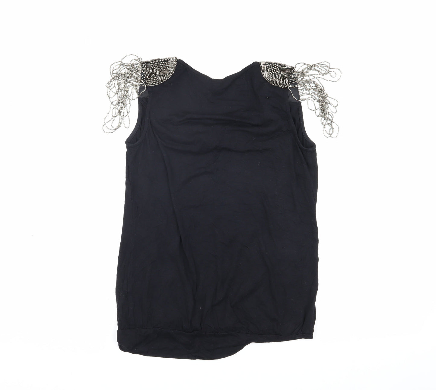 Red Herring Women's Black Cowl Neck Blouse Size 12