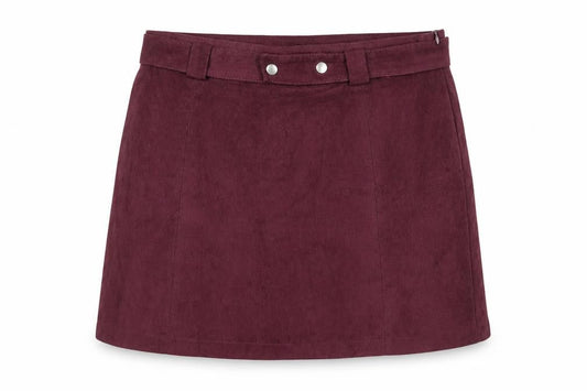 First And I Women's Purple Suedette Skirt, L