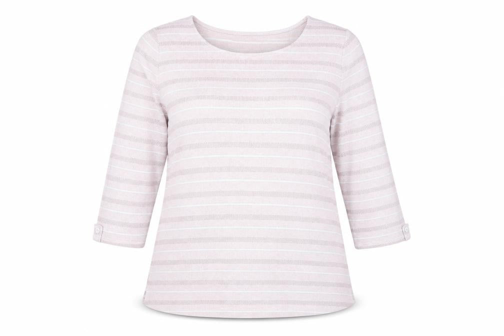 Bonmarché Women's Pink Striped Pullover Jumper 20