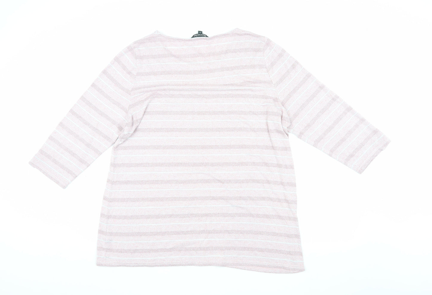 Bonmarché Women's Pink Striped Pullover Jumper 20