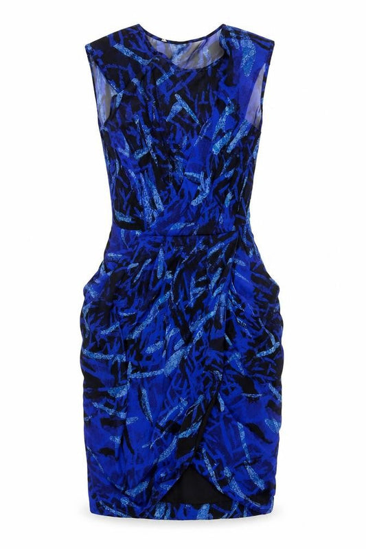 Whistles Women's Blue Silk Dress Size 6