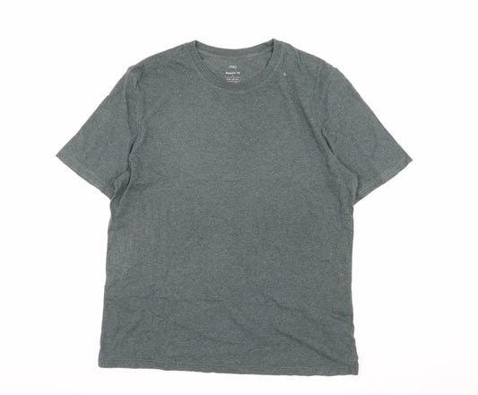 Marks and Spencer Grey Cotton T-Shirt, Unisex L, Casual Style